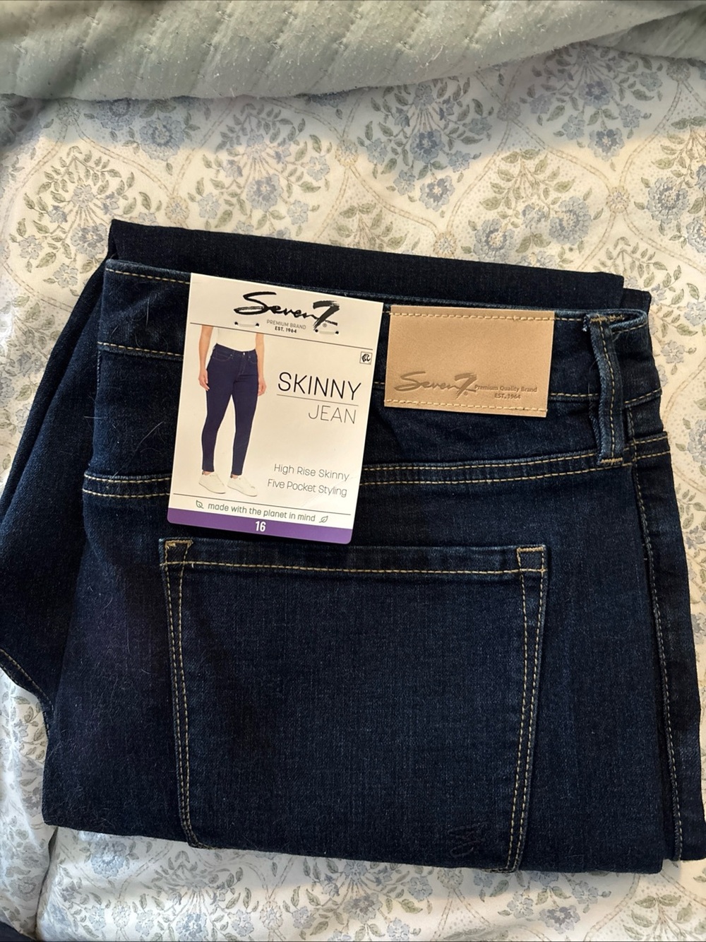 Seven7 Dark Indigo Skinny Jeans